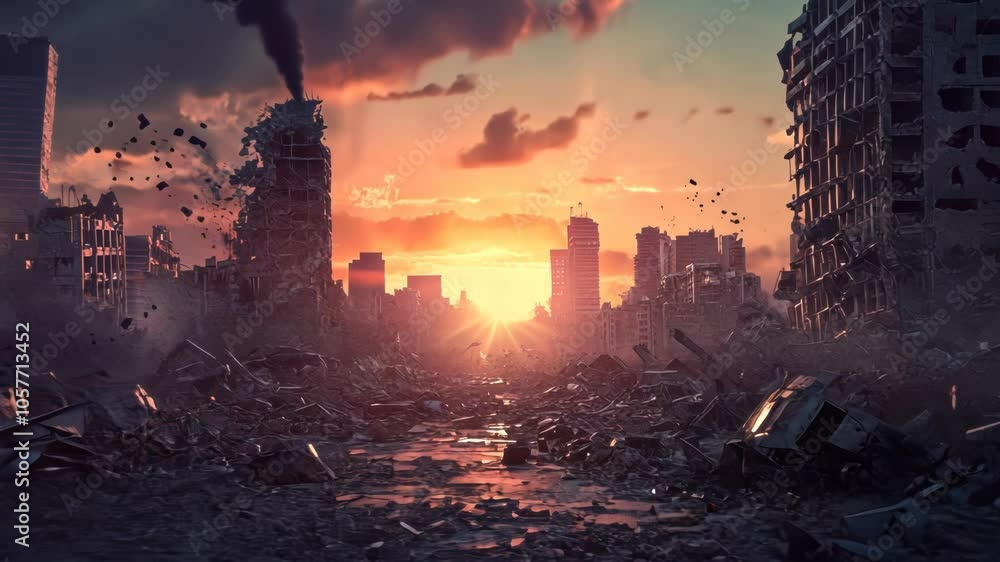 Post-Apocalyptic Cityscape Post-Apocalyptic Cityscape