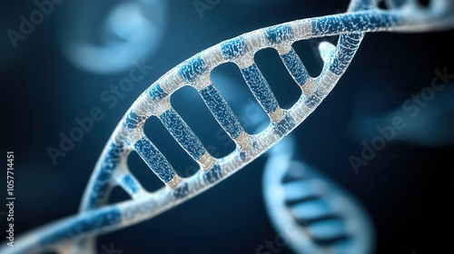 Wallpaper Mural detailed representation of DNA double helix structure, showcasing its intricate design and modern technology elements. image evokes sense of scientific discovery and innovation Torontodigital.ca