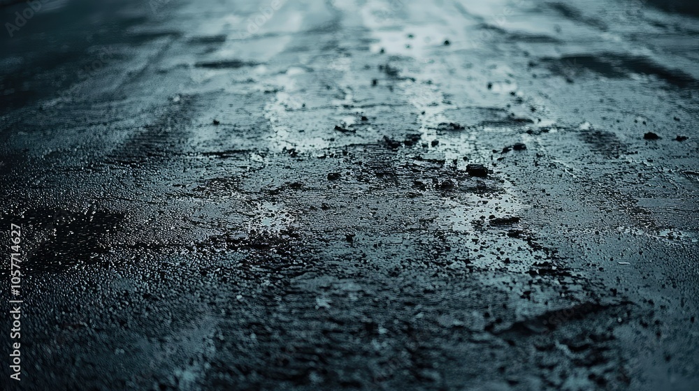 Cracked Asphalt Surface with Tire Tracks Cracked Asphalt Surface with Tire Tracks