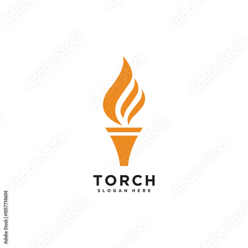 icon logo torch design template