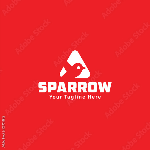 this is a sparrow birds and letter logo design for your company photo