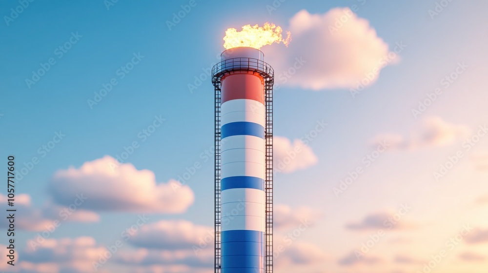 Close Up of Distillation Tower in Fuel Refinery Close Up of Distillation Tower in Fuel Refinery