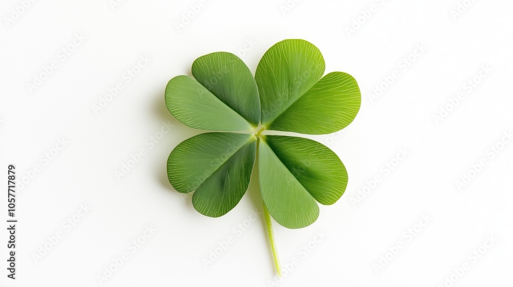 Clover with four petals on a white background. Lucky clover. Clover with four petals on a white background. Lucky clover.