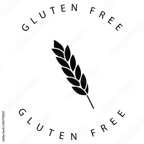 Eco Allergen Gluten-Free Natural Vector Icon Design