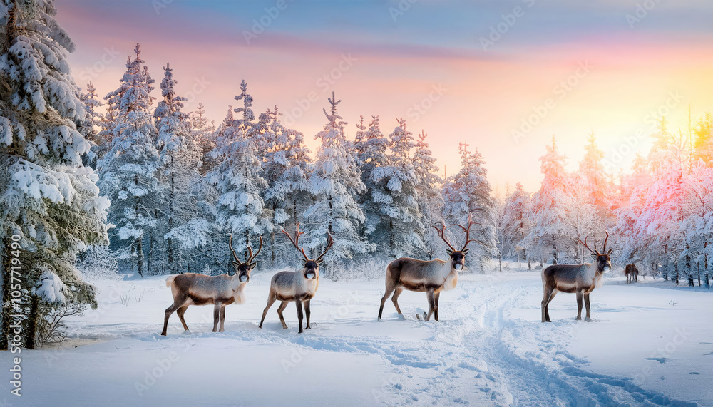 A serene scene with a deer standing in the middle of a misty forest at dawn. Soft light filters through the trees, creating a peaceful, ethereal atmosphere. A serene scene with a deer standing in the middle of a misty forest at dawn. Soft light filters through the trees, creating a peaceful, ethereal atmosphere.