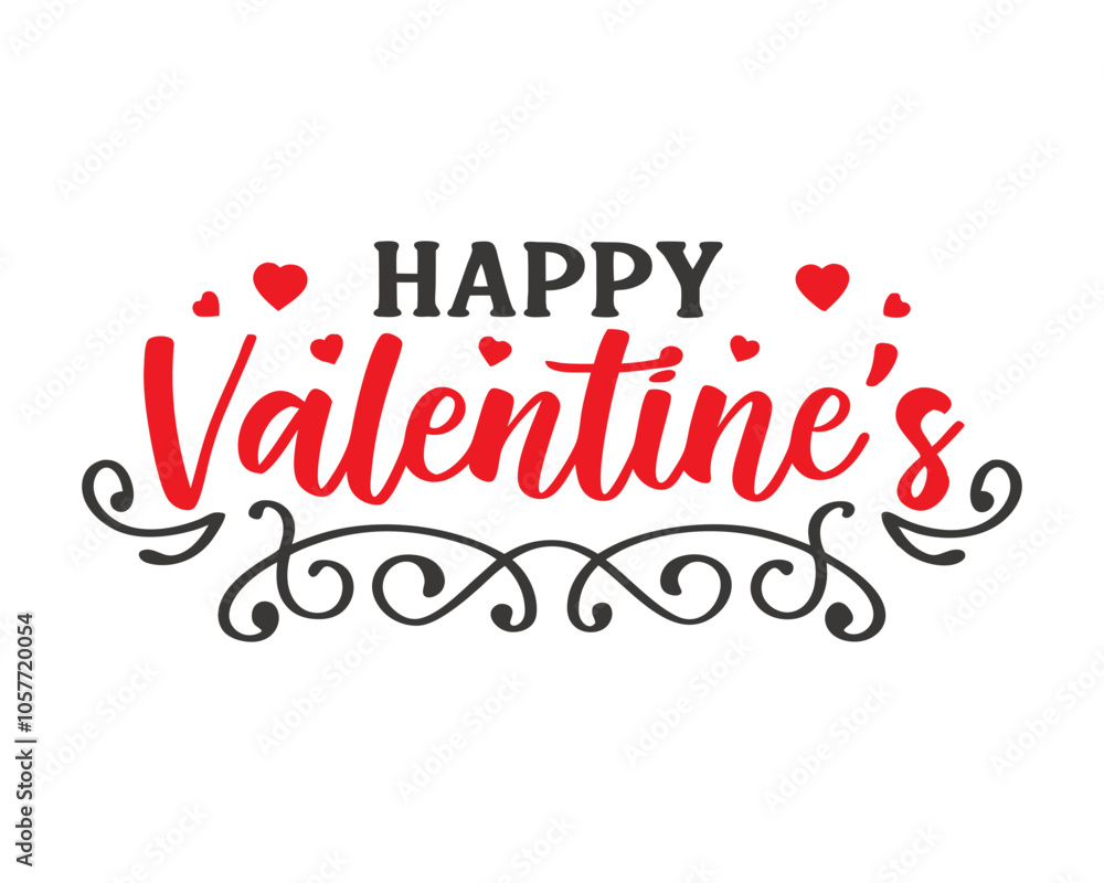 Valentine's Day Typography Vector Illustration Valentine's Day Typography Vector Illustration