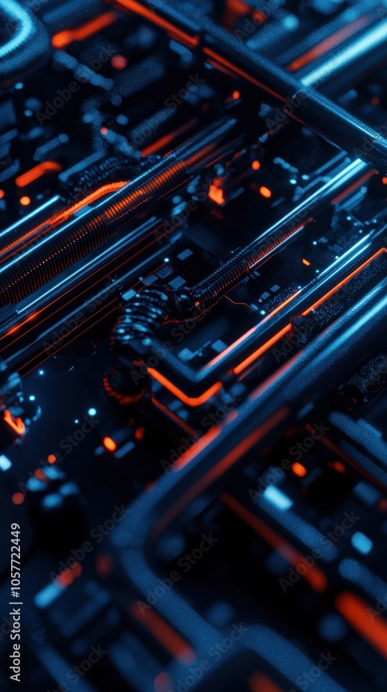Intricate circuitry illuminated with neon colors a deep dive into modern technology design Intricate circuitry illuminated with neon colors a deep dive into modern technology design