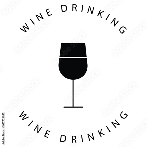 Alcohol-Free Wine Ban Icon Design