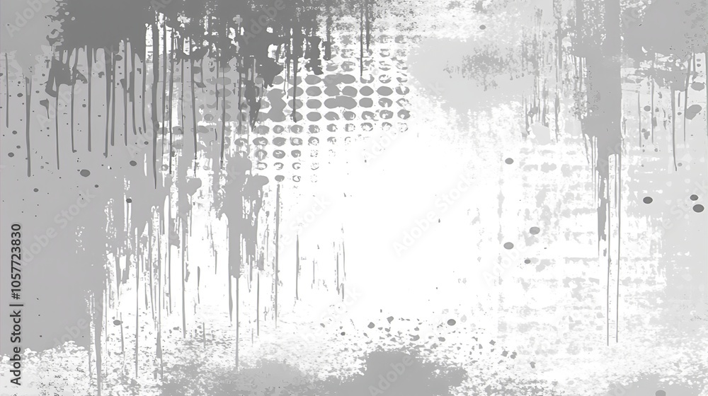 Abstract gray and white background with paint splatters and textures. Abstract gray and white background with paint splatters and textures.