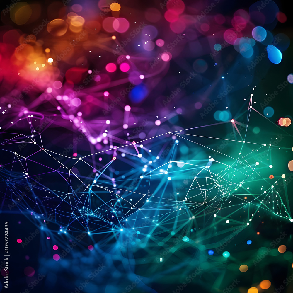 vibrant colors representing interconnectedness and innovation in technology. generative ai vibrant colors representing interconnectedness and innovation in technology. generative ai