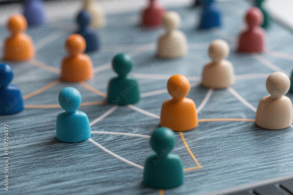 Obraz premium Connecting diverse communities through collaborative engagement on a shared platform
