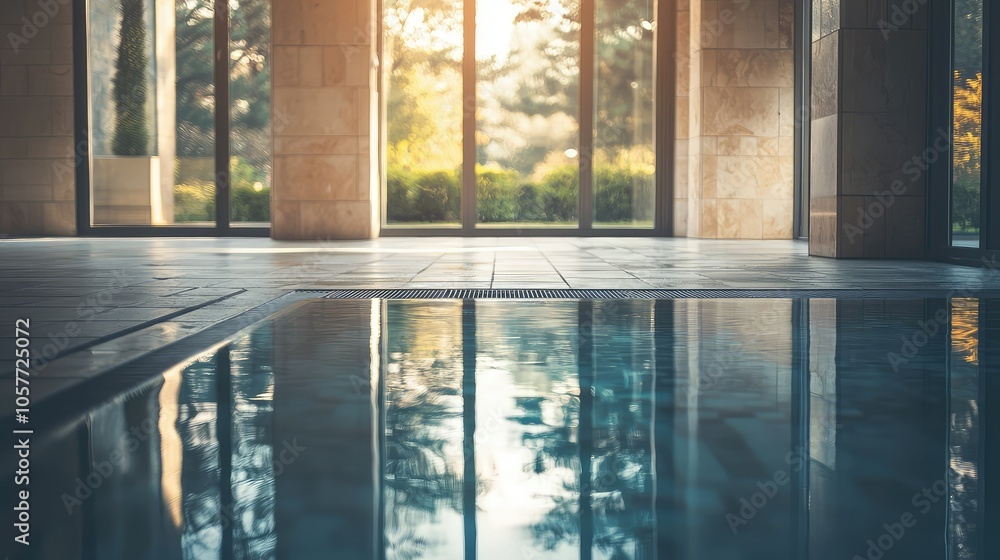 Tranquil View of an Empty Square Floor Space Tranquil View of an Empty Square Floor Space