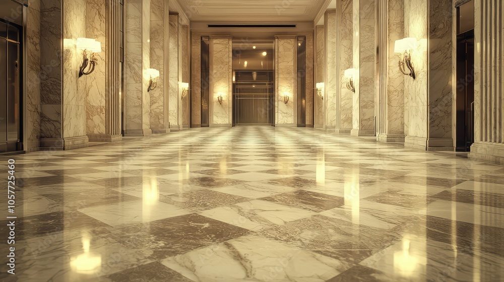 Elegant Empty Luxurious Square Floor Interior Elegant Empty Luxurious Square Floor Interior