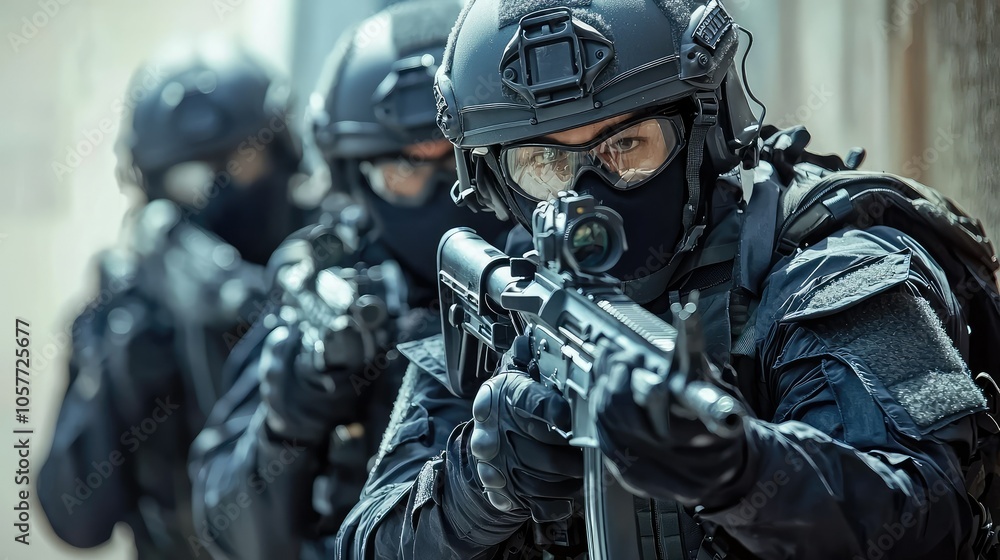 Tactical Team Conducting Operation in Urban Environment Tactical Team Conducting Operation in Urban Environment