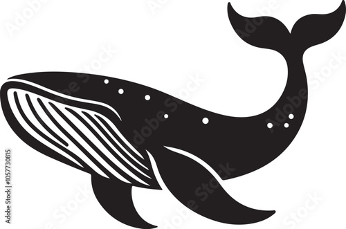 blue whale animal logo silhouette vector art illustration