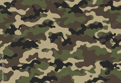 
seamless military camouflage pattern, army uniform texture, modern textile background