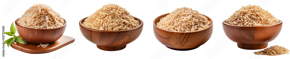 pile of brown rice isolated on transparent background pile of brown rice isolated on transparent background