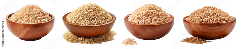 pile of brown rice isolated on transparent background pile of brown rice isolated on transparent background