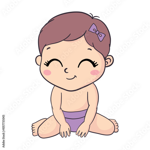 Vector greeting card. Baby shower card. Baby announcement card design element. It's a girl lettering. Baby shower party design element.