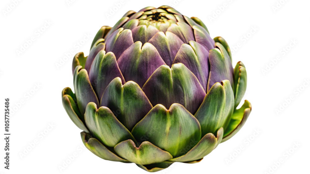 Fresh Whole Artichoke with Closed Green Leaves Isolated on White Background Fresh Whole Artichoke with Closed Green Leaves Isolated on White Background