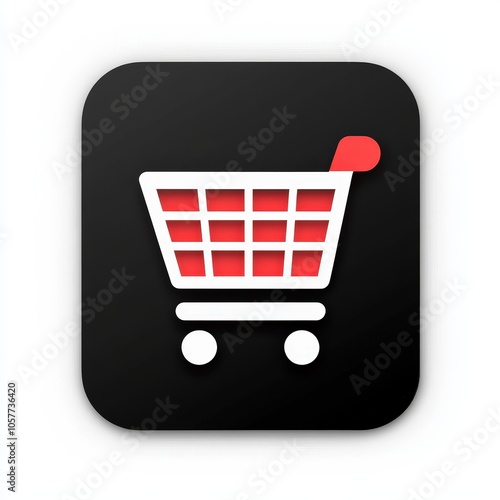 Simple Shopping Cart Icon Concept Design