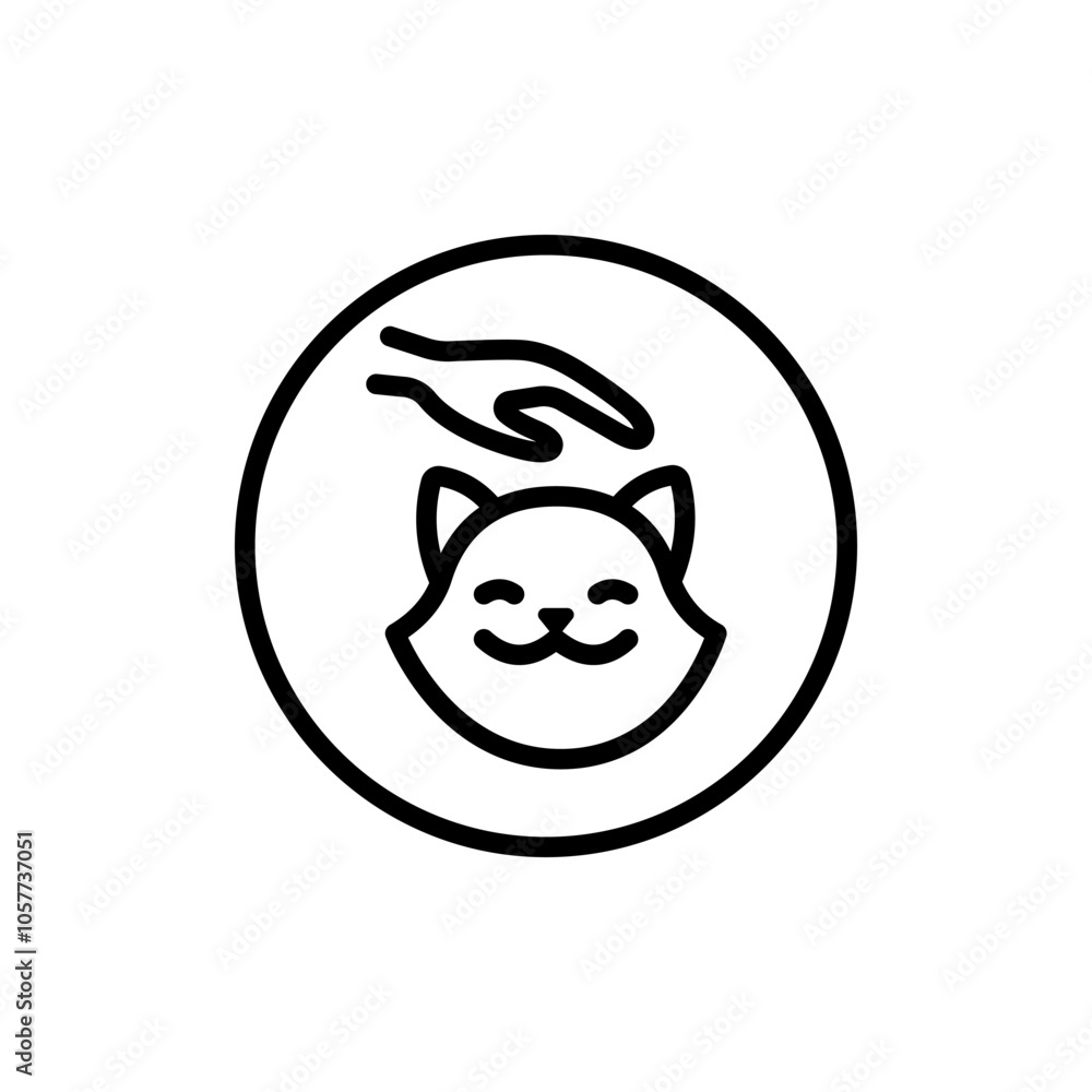 Cat head line icon. Cat care simple sign. Cat face design on white background, Pet. Animals. Isolated vector illustration. Cat head line icon. Cat care simple sign. Cat face design on white background, Pet. Animals. Isolated vector illustration.