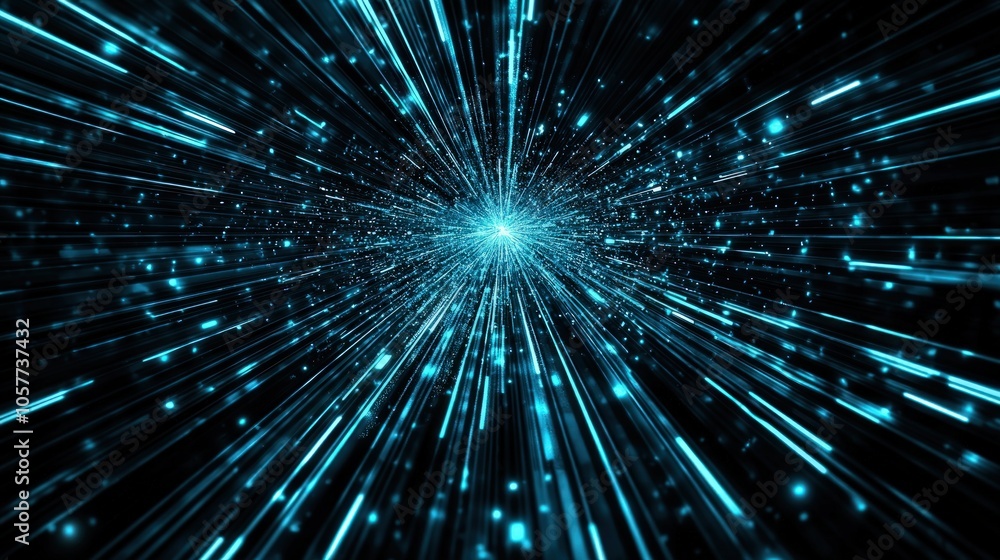 Naklejka premium Dynamic energy flow a stunning visual representation of light and motion in the digital realm