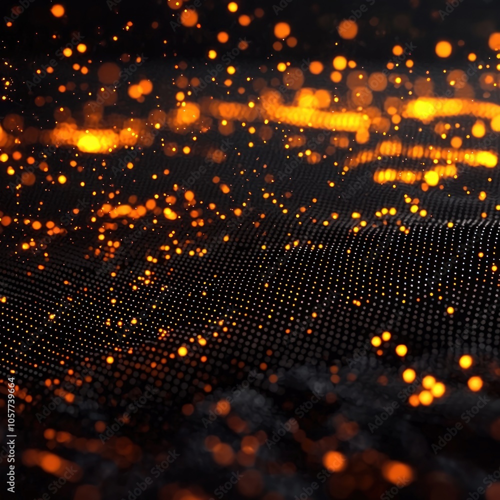 Vibrant abstract background with glowing particles and dots for creative design projects Vibrant abstract background with glowing particles and dots for creative design projects