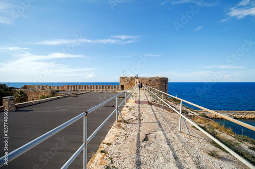 view of the sea from the kyrenia (girne) fortress in cyprus
