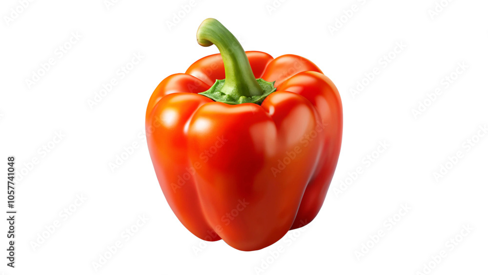 Fresh Red Bell Pepper Isolated on White Background Fresh Red Bell Pepper Isolated on White Background