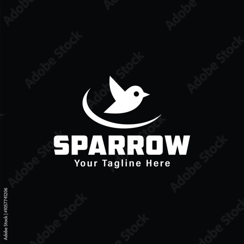 this is a sparrow birds and letter logo design for your company photo