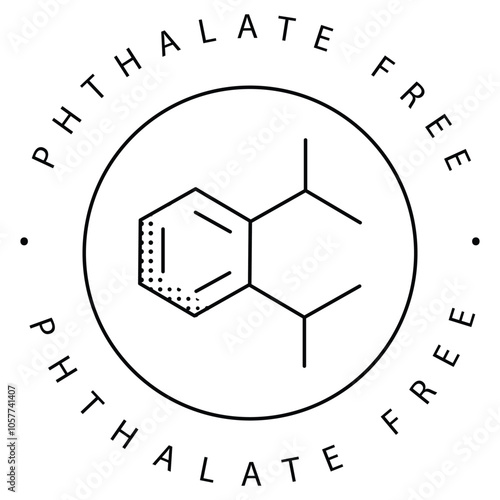 Molecular Chemistry of Phthalate-Free Green Materials Vector Icon Design photo