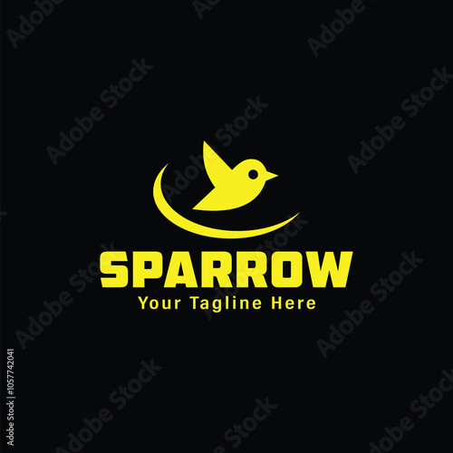 this is a sparrow birds and letter logo design for your company