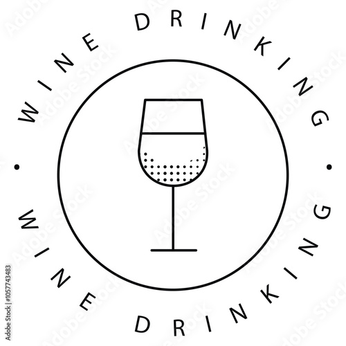 Alcohol-Free Wine No Drinking Vector Icon Design