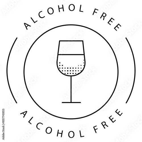 Wine Glass Alcohol-Free Prohibited Icon Design