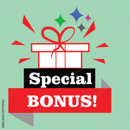 christmas gift box with ribbon special bonus