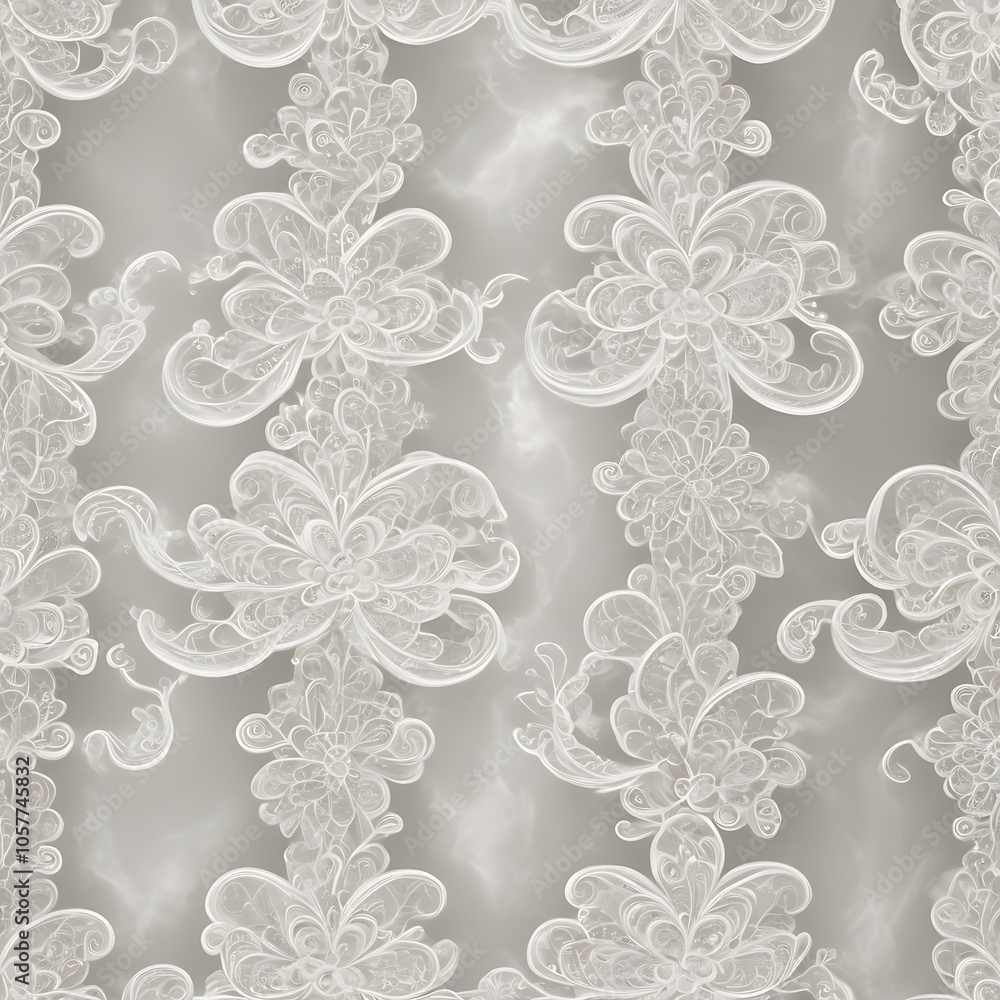 An intricate white lace pattern
An intricate white lace pattern