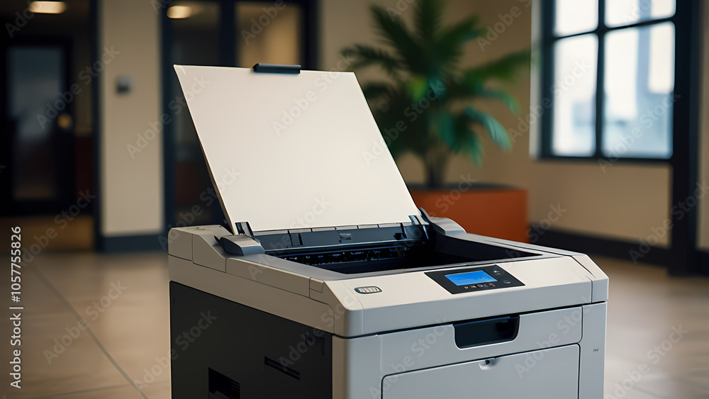 A photocopier Machine in an office room A photocopier Machine in an office room