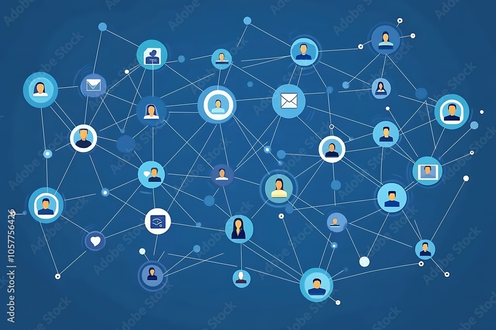 Interconnected People in a Digital Network Interconnected People in a Digital Network