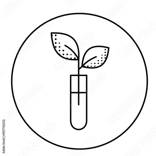 Non-GMO Safe Plant Eco Vector Icon Design