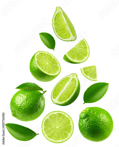Fototapete Lime isolated set