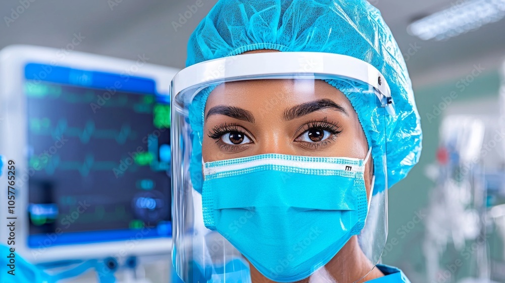 Nurse Checking Patient Temperature in Hospital Setting Nurse Checking Patient Temperature in Hospital Setting