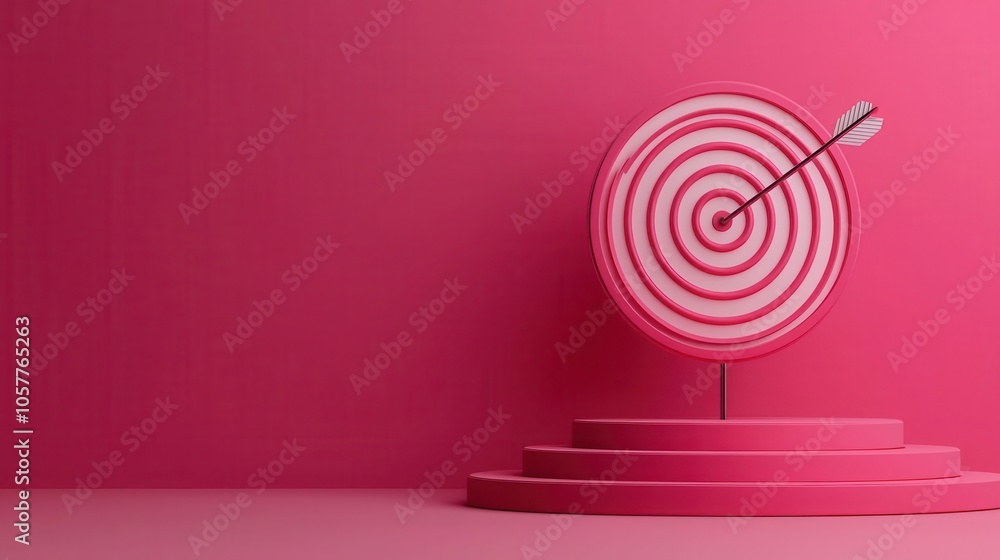 Resultsdriven, bullseye with upward arrows, 3D illustration Resultsdriven, bullseye with upward arrows, 3D illustration