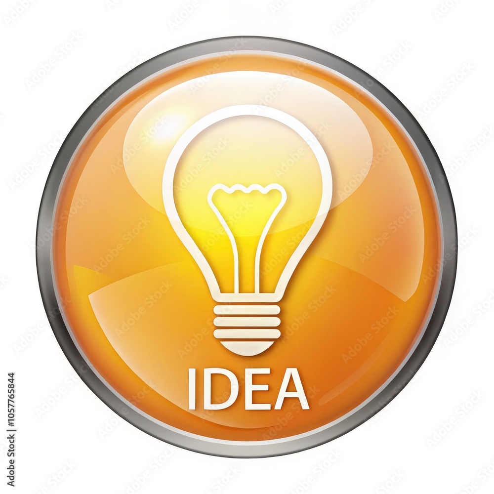Creative light bulb icon on a white background illustrating new ideas. Generative AI Creative light bulb icon on a white background illustrating new ideas. Generative AI