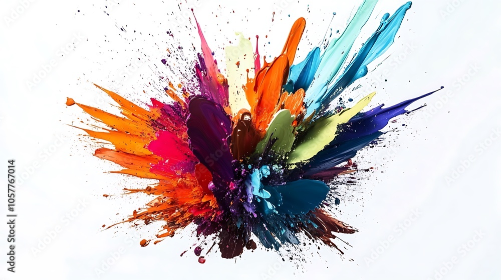 A vibrant and dynamic explosion of colorful paint, creating a striking and abstract background that captivates the viewers attention with its energetic and fluid motion. A vibrant and dynamic explosion of colorful paint, creating a striking and abstract background that captivates the viewers attention with its energetic and fluid motion.