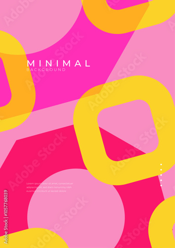 Vibrant Abstract Geometric Minimalist Posters