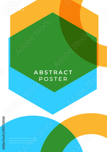 Vibrant Abstract Geometric Minimalist Posters