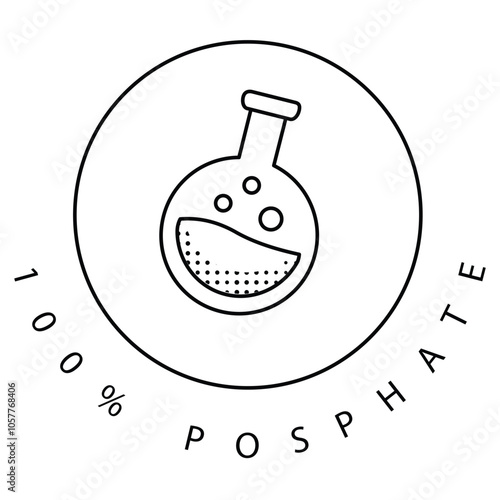 Educational Icon for Phosphate Science VEctor Icon Design