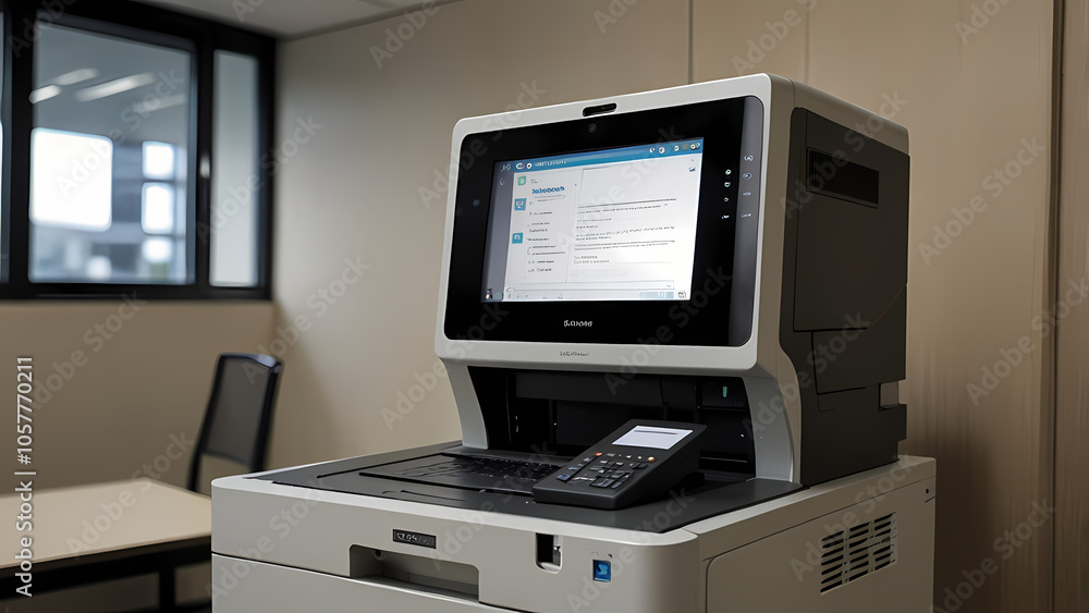 A photocopier Machine in an office room A photocopier Machine in an office room
