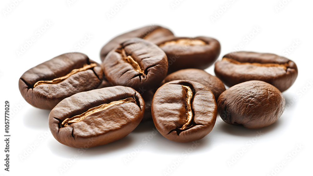 floating coffee beans isolate on white background. floating coffee beans isolate on white background.